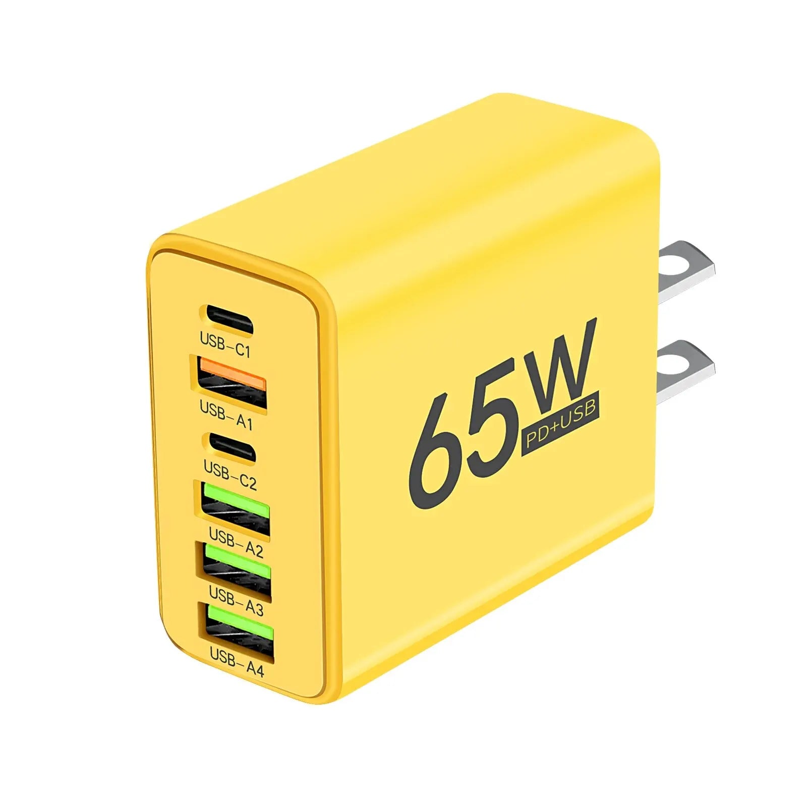 65W USB C Charger 6 Ports Fast Charging Wall Charger