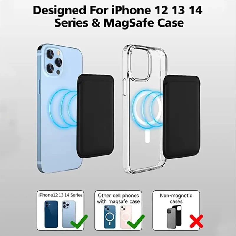 Leather Wallet Case For iPhone 15 Pro Max Magsafe Wallet Leather Compatible For iPhone 14 13 12 Card Holder