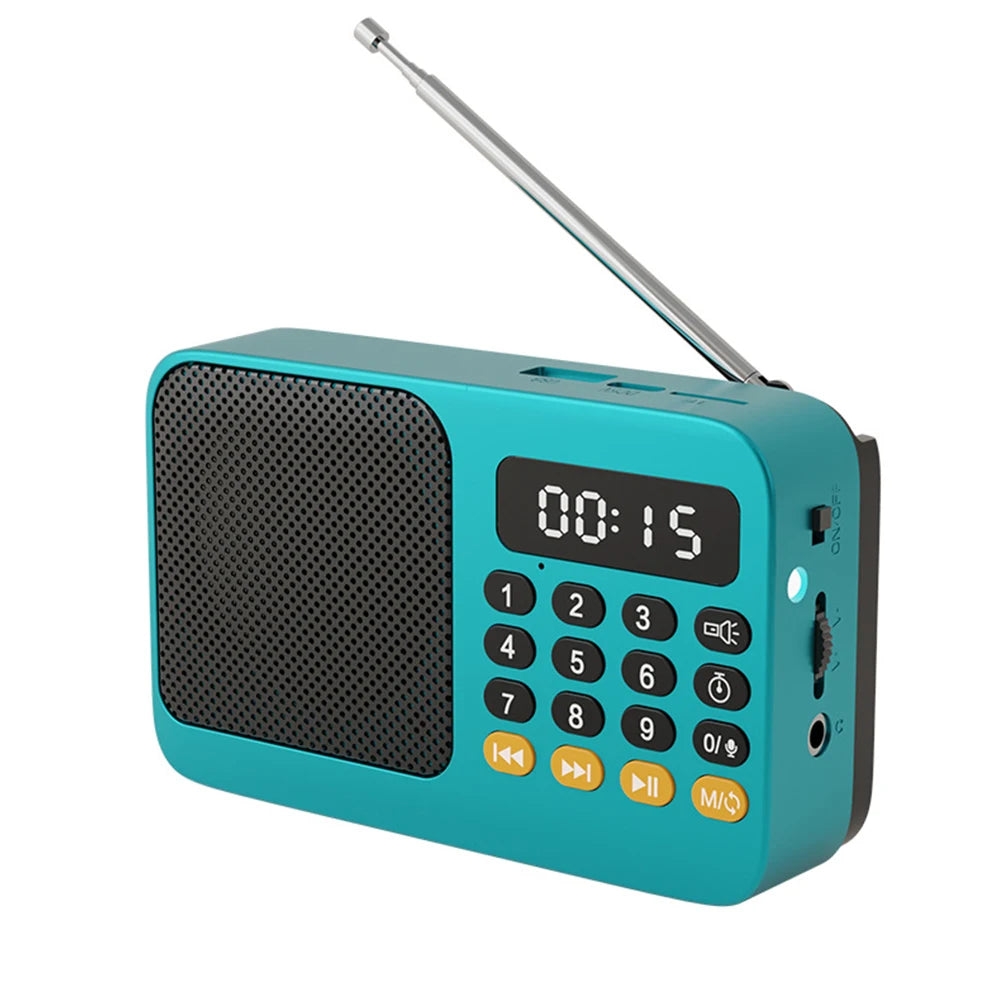 Compact Handheld Portable Radio Rechargeable
