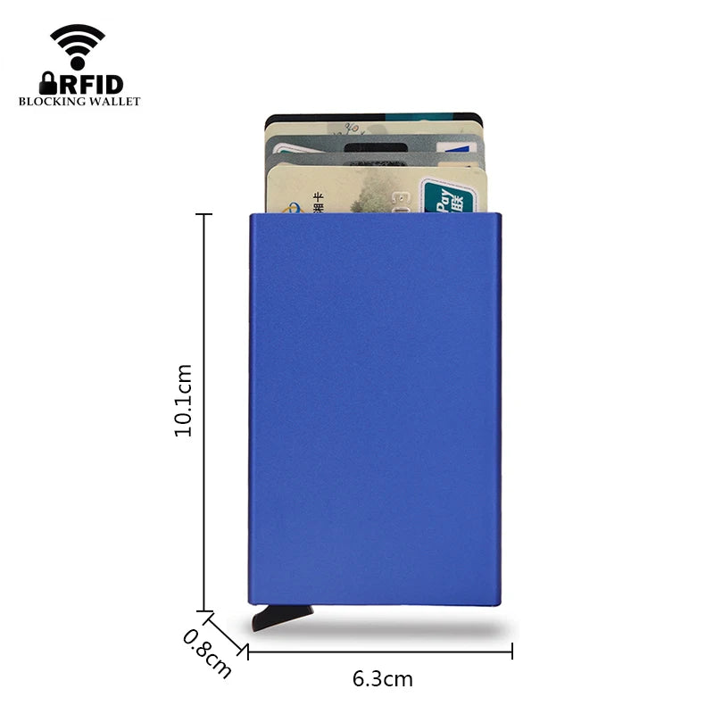 Rfid Smart Wallet Card Holder Metal Thin