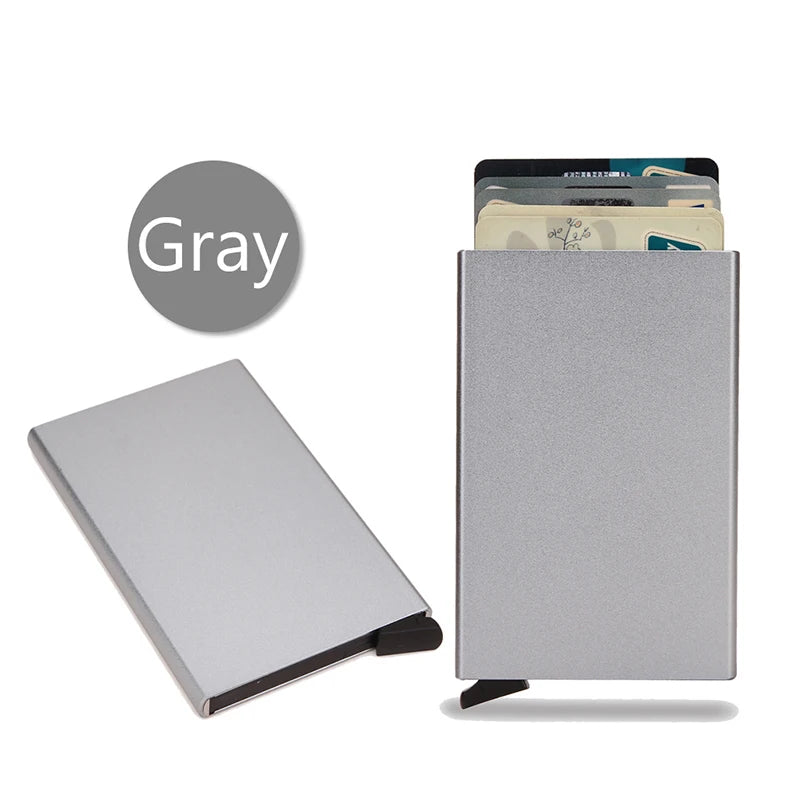 Rfid Smart Wallet Card Holder Metal Thin