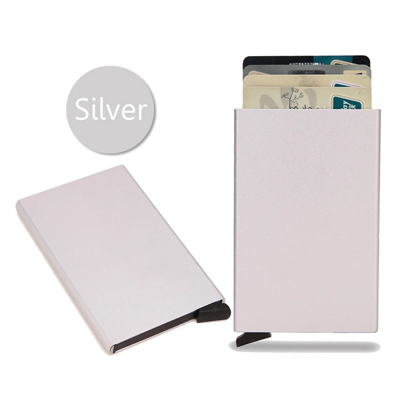 Rfid Smart Wallet Card Holder Metal Thin