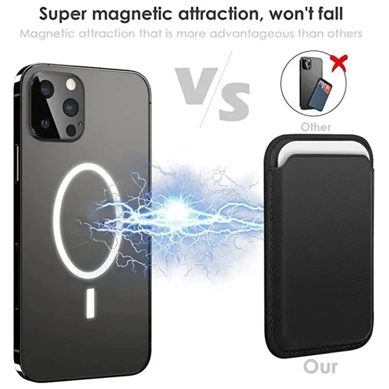 Leather Wallet Case For iPhone 15 Pro Max Magsafe Wallet Leather Compatible For iPhone 14 13 12 Card Holder