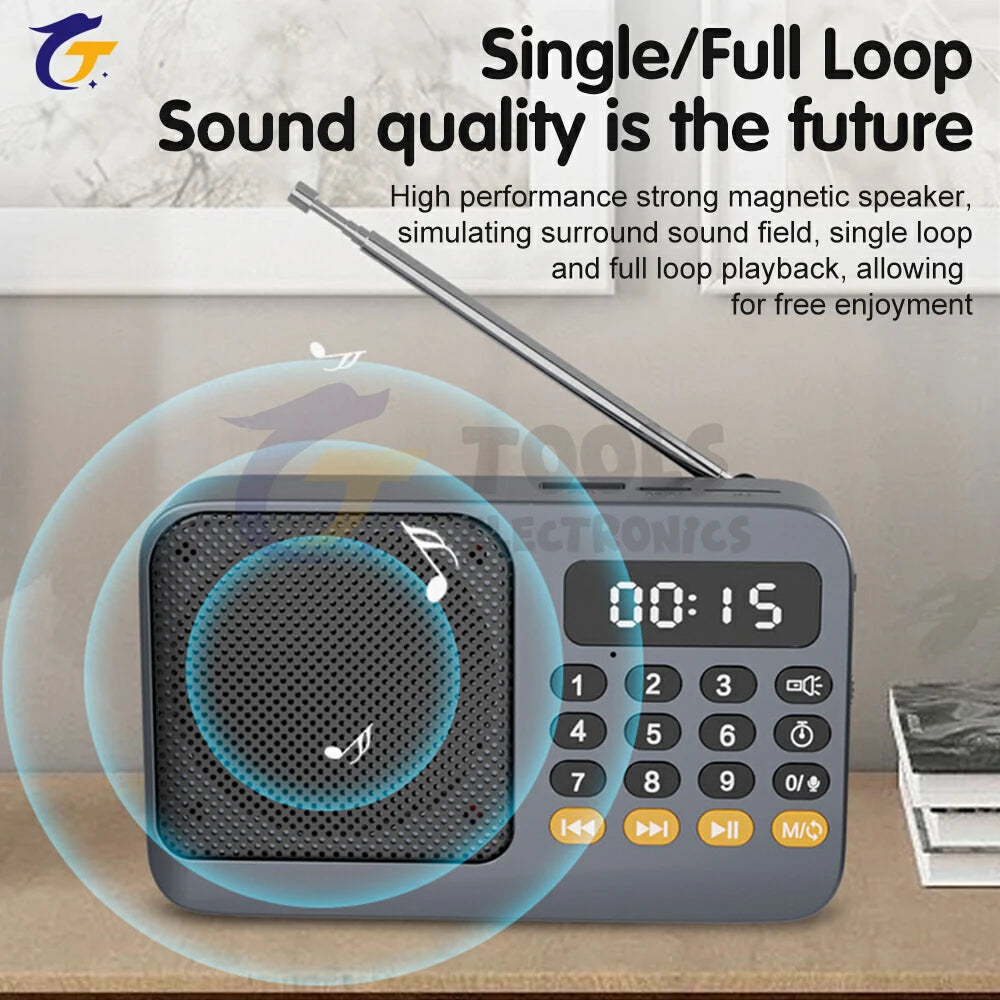 Compact Handheld Portable Radio Rechargeable