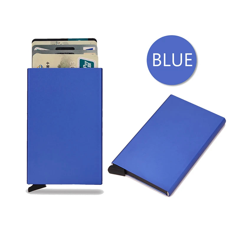 Rfid Smart Wallet Card Holder Metal Thin
