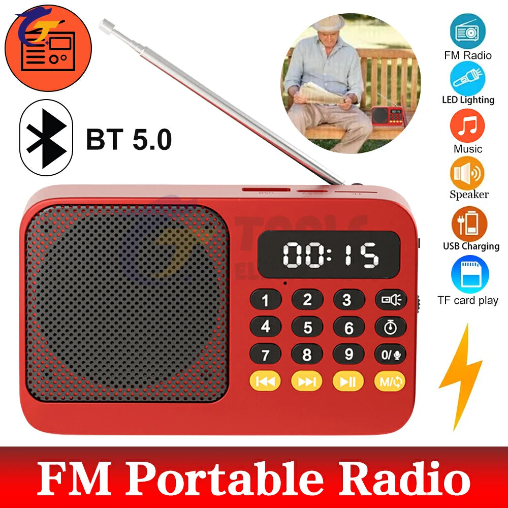 Compact Handheld Portable Radio Rechargeable