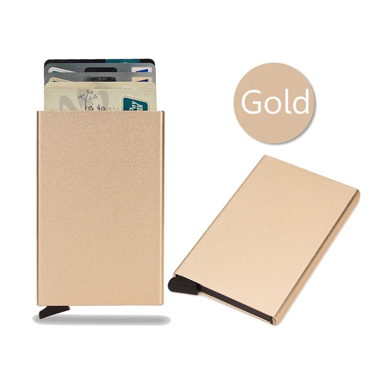 Rfid Smart Wallet Card Holder Metal Thin