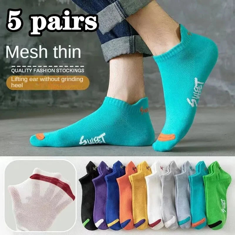 1pairs Men's Fashion Cotton Breathable Comfortable Ankle Socks