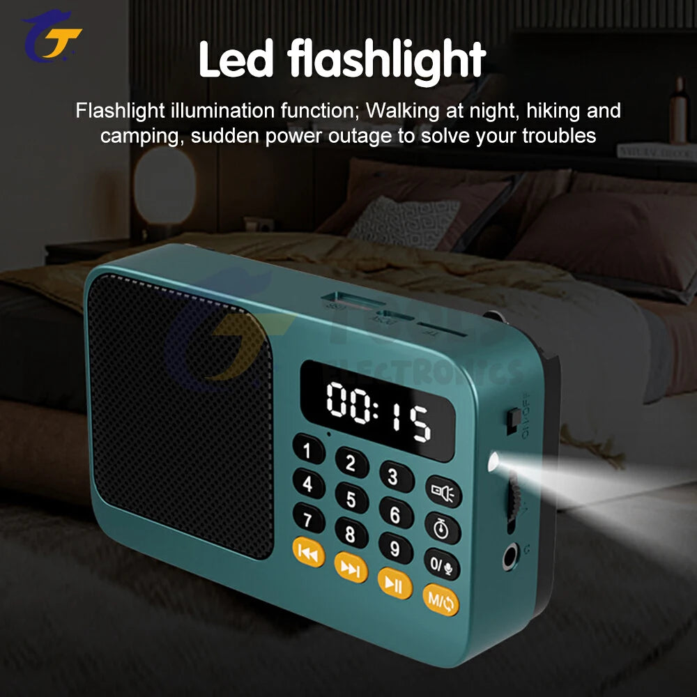 Compact Handheld Portable Radio Rechargeable